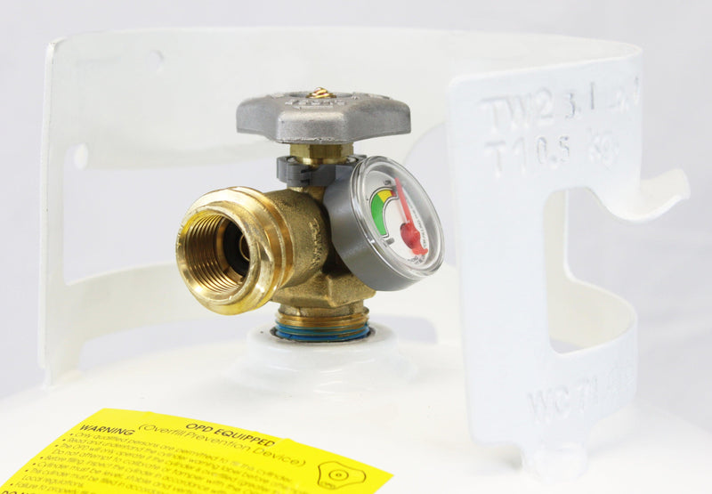 Load image into Gallery viewer, Flame King 30lb Propane Tank LP Cylinder with OPD &amp; Gauge
