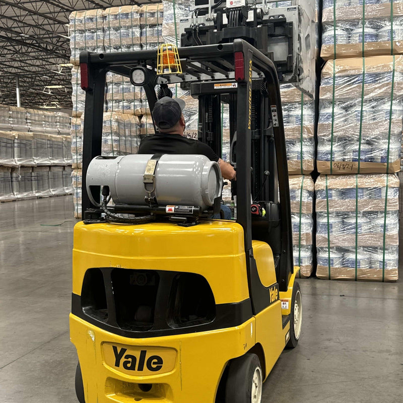 Load image into Gallery viewer, Flame King 43.5lb Forklift Steel Propane Tank Cylinder with Gauge
