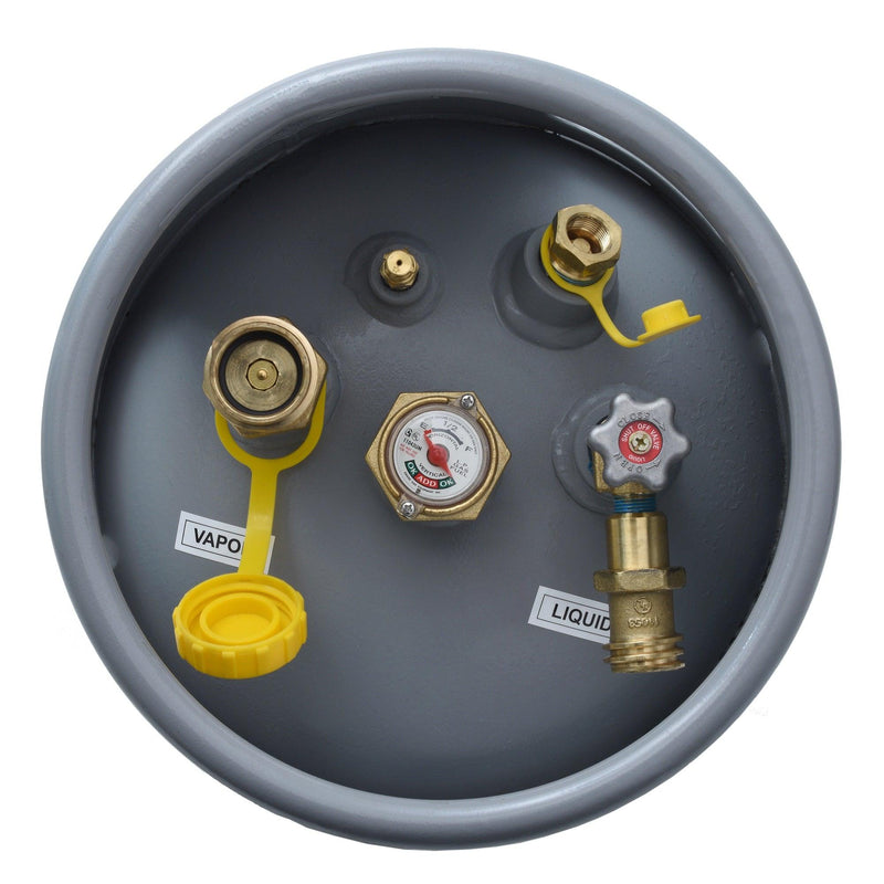 Load image into Gallery viewer, Flame King 33.5lb Forklift Steel Propane Tank Cylinder with Gauge
