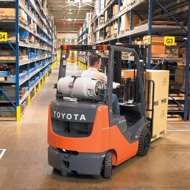 Load image into Gallery viewer, Flame King 33.5lb Forklift Steel Propane Tank Cylinder with Gauge
