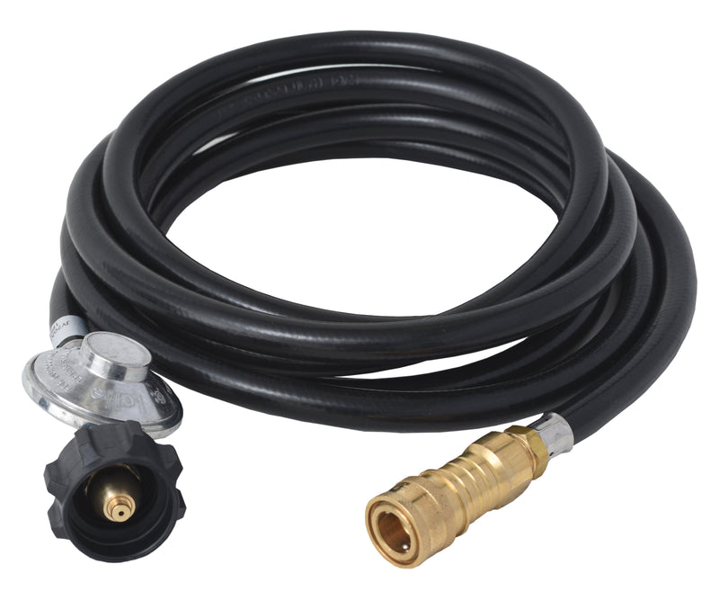 Load image into Gallery viewer, Flame King FK-HTR-QC12FT Propane Gas 3/8&quot; Quick Connect Hose Adapter for Buddy Mr Heaters
