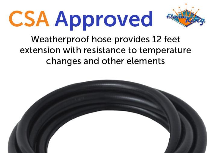Load image into Gallery viewer, Flame King FK-HTR-QC12FT Propane Gas 3/8&quot; Quick Connect Hose Adapter for Buddy Mr Heaters
