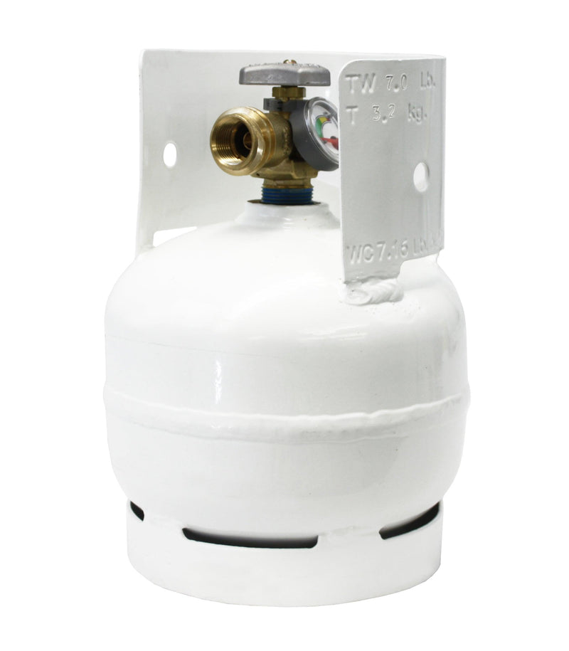 Load image into Gallery viewer, Flame King 3lb Propane Tank LP Cylinder with Gauge and OPD
