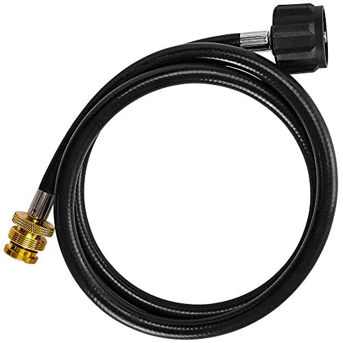 Load image into Gallery viewer, Flame King 4 Feet Propane Adapter Hose 1 lb to 20 lb Converter Replacement for QCC1
