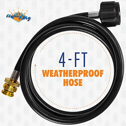 Load image into Gallery viewer, Flame King 4 Feet Propane Adapter Hose 1 lb to 20 lb Converter Replacement for QCC1
