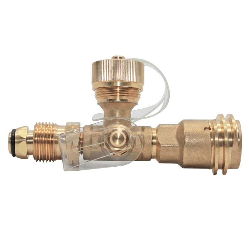 Load image into Gallery viewer, 4 Port Brass Tee Propane Adapter - Flame King
