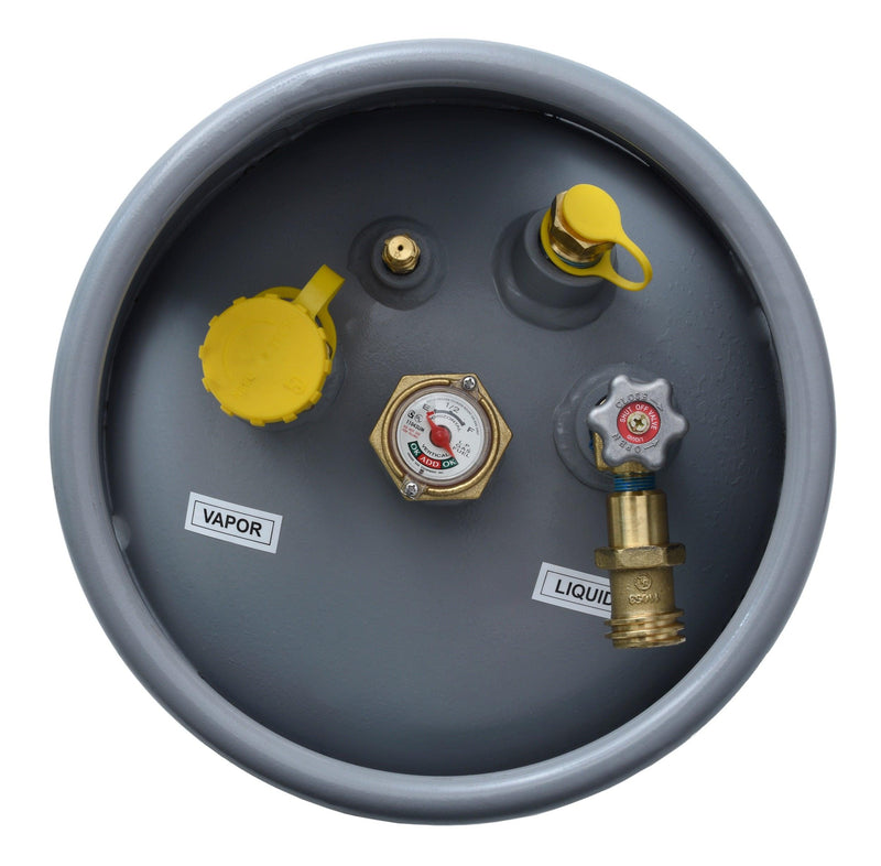 Load image into Gallery viewer, Flame King 43.5lb Forklift Steel Propane Tank Cylinder with Gauge
