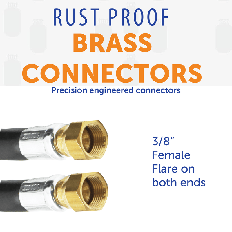 Load image into Gallery viewer, Flame King 48-Inch Thermo Rubber RV Slide Out Hose Assembly 3/8&#39;&#39; ID Female to Female
