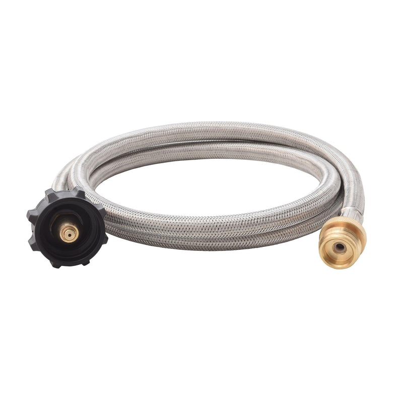 Load image into Gallery viewer, Flame King 5 FT QCC to CGA600 Male Connection-Steel Braided Hose

