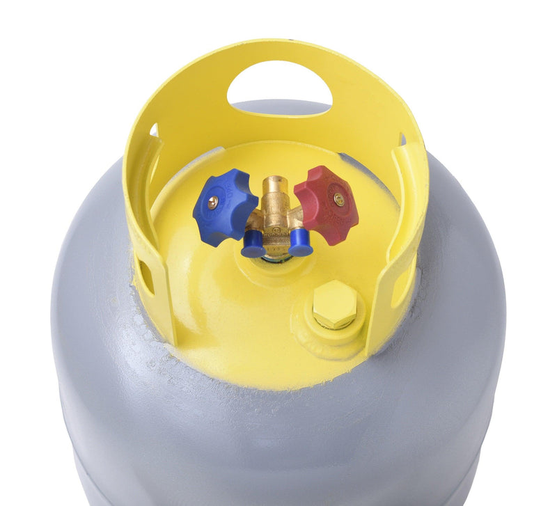 Load image into Gallery viewer, Flame King 50lb Refrigerant Cylinder Recovery Tank with SCG Y-Valve
