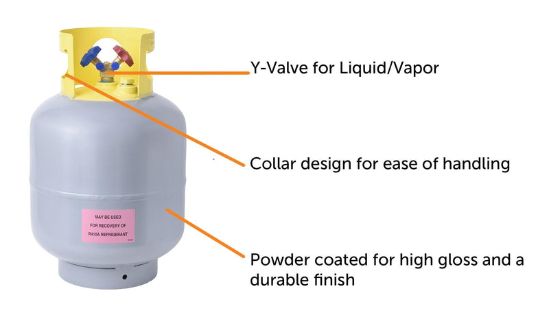 Load image into Gallery viewer, Flame King 50lb Refrigerant Cylinder Recovery Tank with SCG Y-Valve
