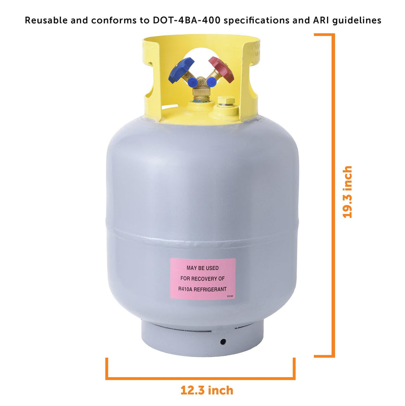 Load image into Gallery viewer, Flame King 50lb Refrigerant Cylinder Recovery Tank with SCG Y-Valve
