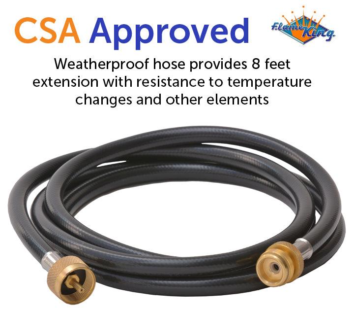Load image into Gallery viewer, Flame King 8 Ft 1 Pound Propane Tank Gas Hose Adapter Extension
