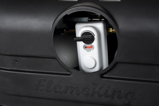 Flame King Dual 30LB LP Propane Tank Light Plastic Heavy Duty Cover RV Trailer Black