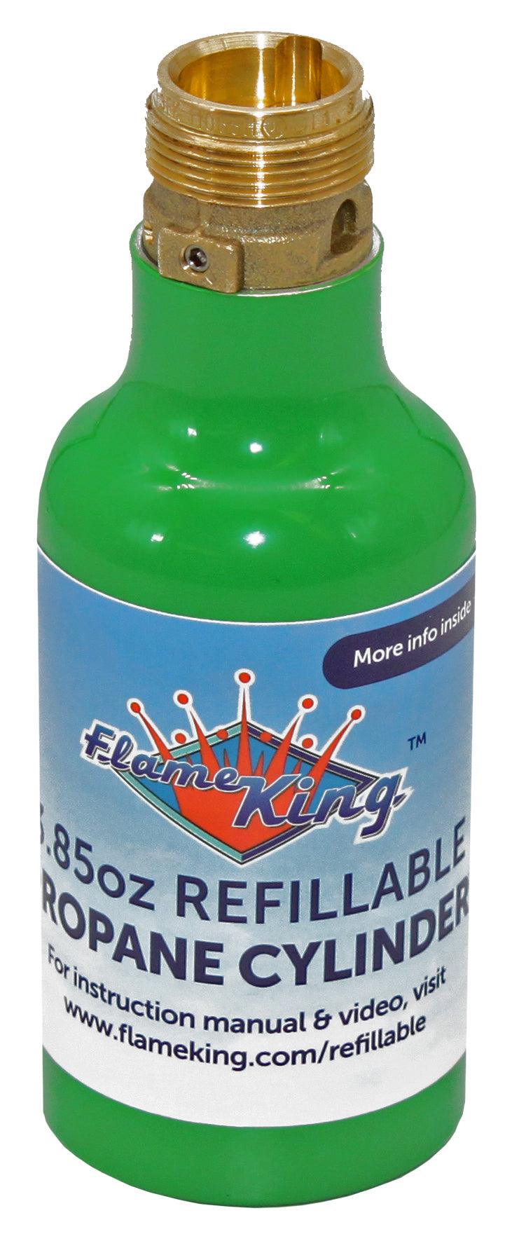 Load image into Gallery viewer, Flame King Eco Friendly 1/4 lb Refillable Mini Propane Tank Cylinder
