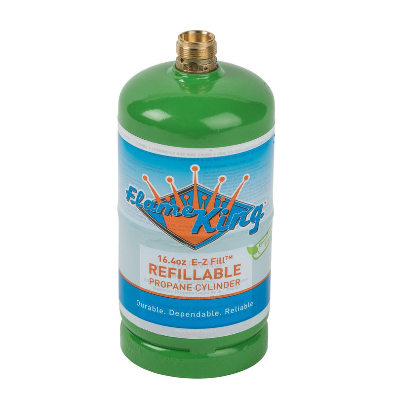Load image into Gallery viewer, Flame King Eco Friendly Sustainable 1lb Empty Refillable Propane Tank LP Cylinder
