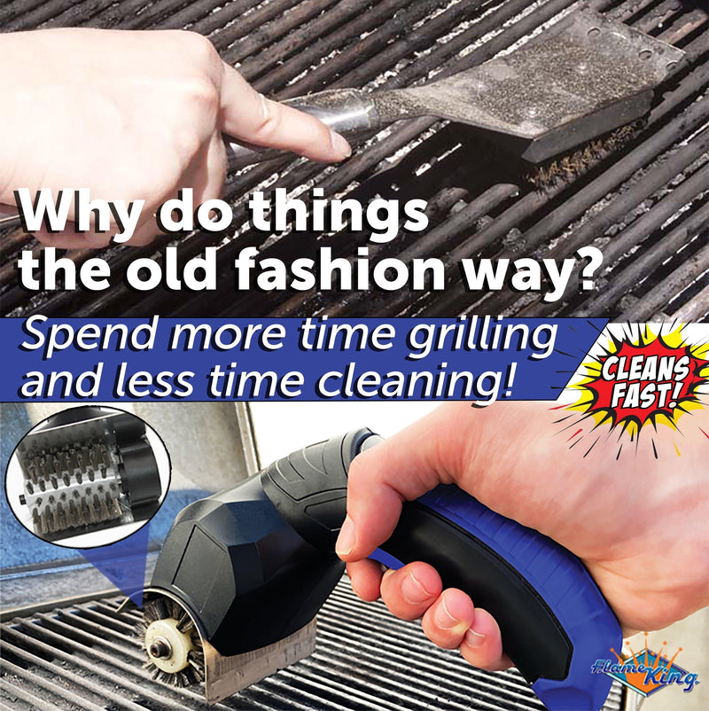 Load image into Gallery viewer, Flame King Electric BBQ Grill Cleaning Brush
