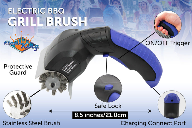 Load image into Gallery viewer, Flame King Electric BBQ Grill Cleaning Brush
