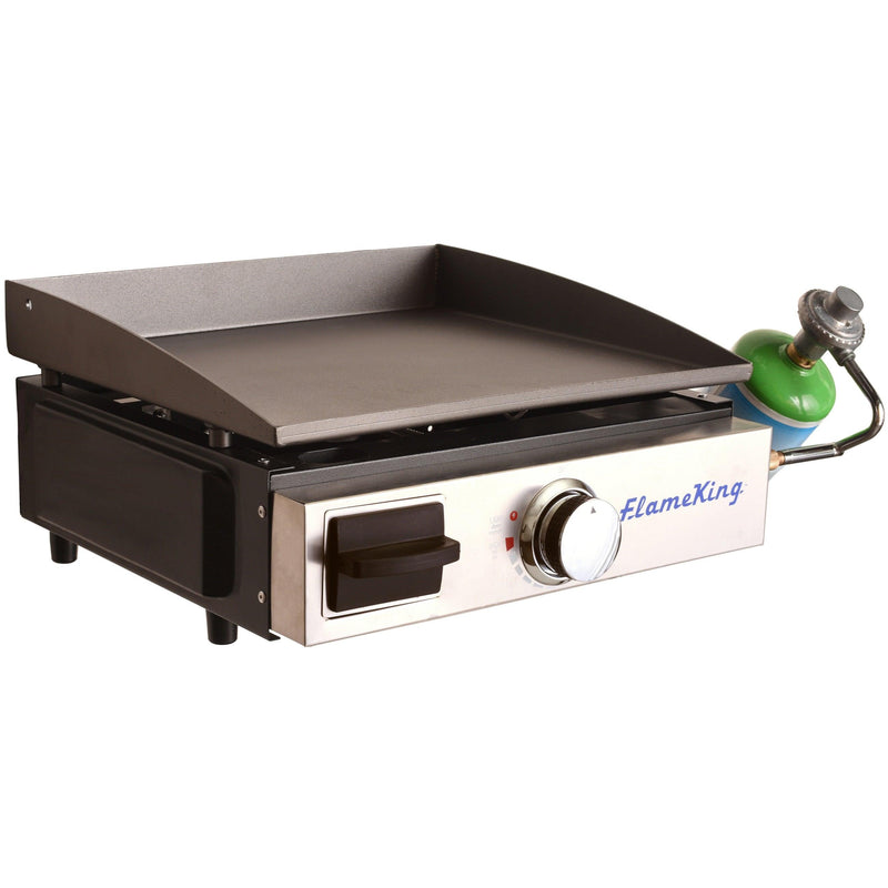 Load image into Gallery viewer, Flame King Flat Top Portable Propane Cast Iron Grill Griddle
