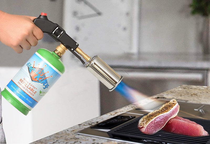 Load image into Gallery viewer, Flame King High Intensity Propane Cooking Searing Torch with Electric Start &amp; Comfort Handle
