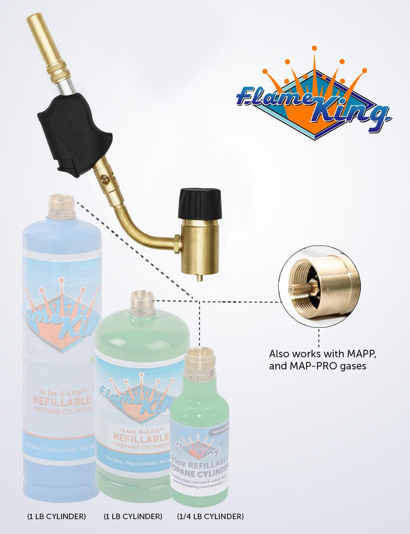 Load image into Gallery viewer, Flame King High Intensity Propane Torch Head Piezo Igniter Switch
