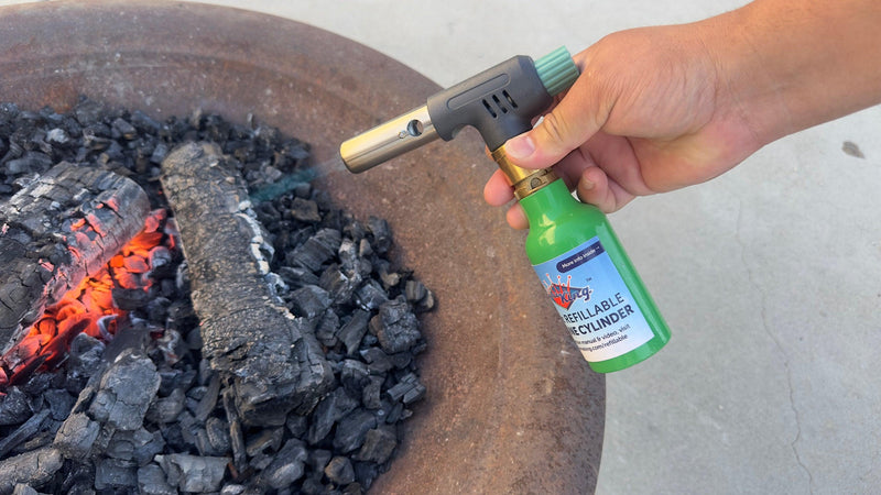 Load image into Gallery viewer, Flame King Mini Propane Blow Torch Head 10,000 BTU for Kitchen and Soldering
