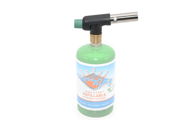 Load image into Gallery viewer, Flame King Mini Propane Blow Torch Head 10,000 BTU for Kitchen and Soldering
