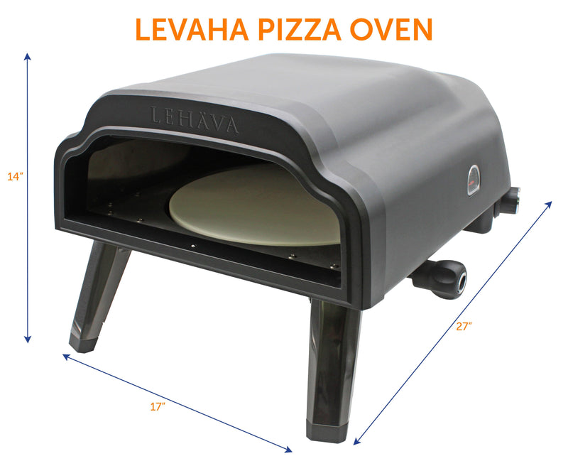 Load image into Gallery viewer, Flame King Outdoor Portable 14-inch Propane Pizza Oven Gas 360 Degree Rotating Stone
