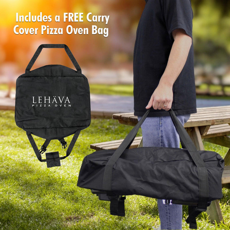 Load image into Gallery viewer, Flame King Outdoor Portable 14-inch Propane Pizza Oven Gas 360 Degree Rotating Stone
