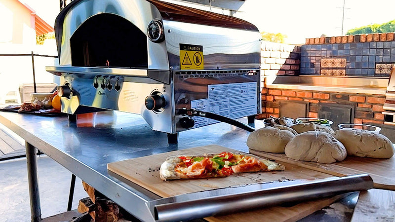 Load image into Gallery viewer, Flame King Outdoor Portable Stainless Steel Propane Pizza Oven Gas With Stone
