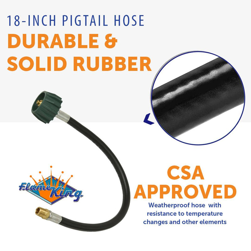 Load image into Gallery viewer, Flame King Pigtail Propane Hose Connector 18 Inch
