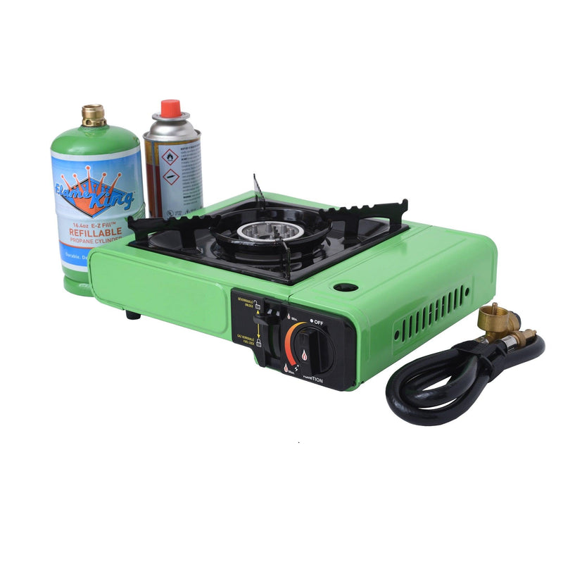 Load image into Gallery viewer, Flame King Portable Butane &amp; Propane Gas Stove with Single Burner
