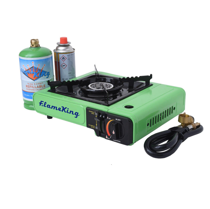 Load image into Gallery viewer, Flame King Portable Butane &amp; Propane Gas Stove with Single Burner
