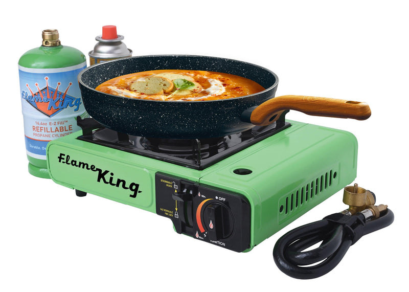 Load image into Gallery viewer, Flame King Portable Butane &amp; Propane Gas Stove with Single Burner
