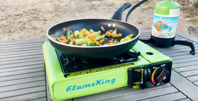 Load image into Gallery viewer, Flame King Portable Butane &amp; Propane Gas Stove with Single Burner
