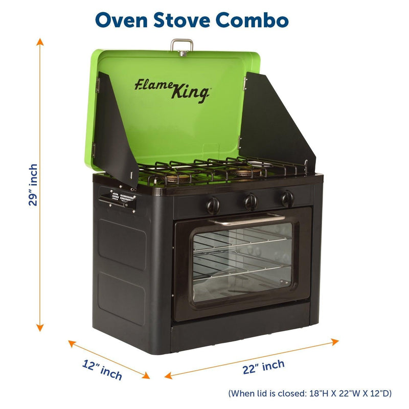 Load image into Gallery viewer, Flame King Portable Camping Oven Stove Combo

