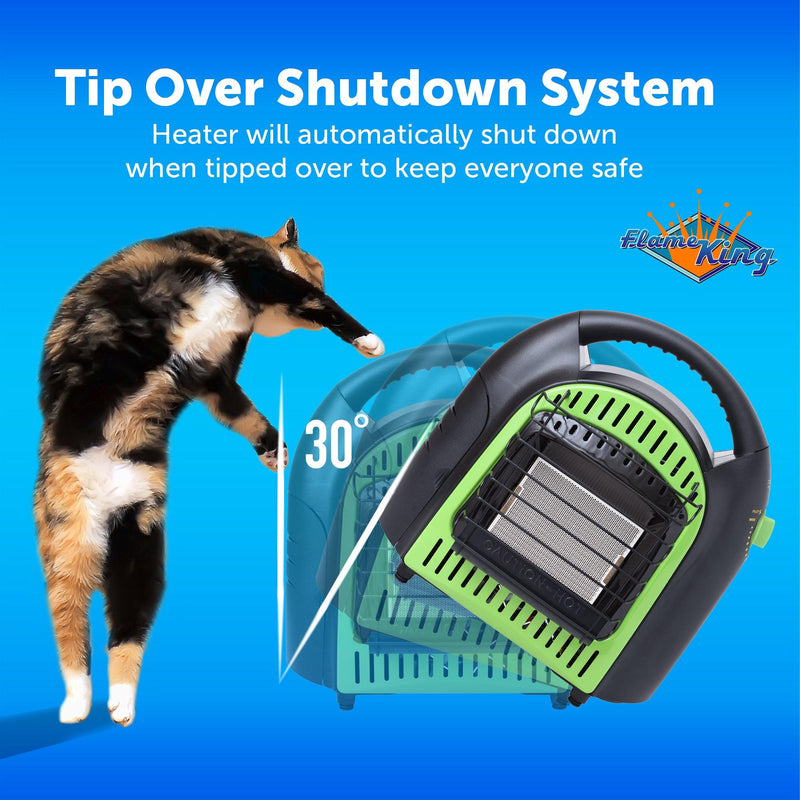 Load image into Gallery viewer, Flame King Portable Heater 10,000 BTU Propane Gas Tank Space Radiant Indoor &amp; Outdoor
