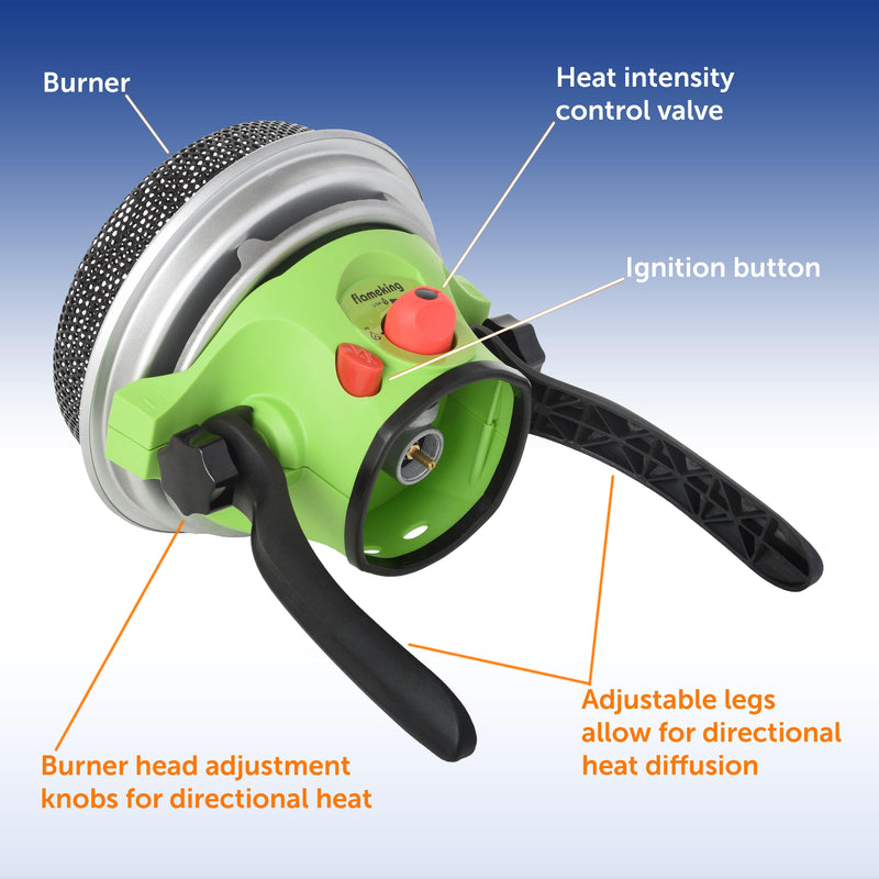 Load image into Gallery viewer, Flame King Portable Heater Propane Gas Outdoor with Piezo Electric Start
