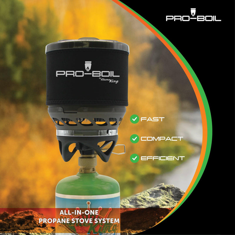 Load image into Gallery viewer, Flame King Pro-Boil Camping and Backpacking Stove Cooking System
