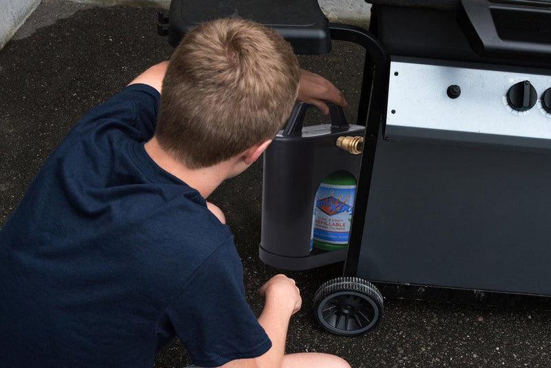 Load image into Gallery viewer, Flame King ProBoost Dual 1LB Propane Tank Carrier
