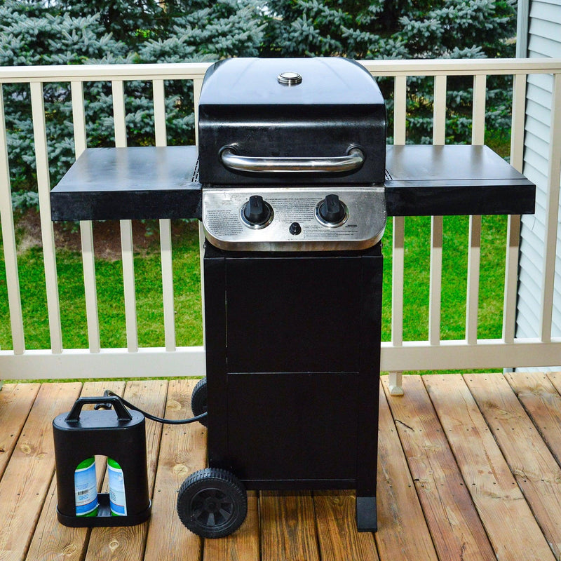 Load image into Gallery viewer, Flame King ProBoost Dual 1LB Propane Tank Carrier
