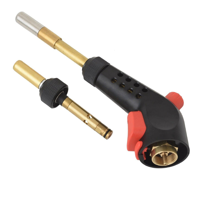 Load image into Gallery viewer, Flame King Propane Gas Blow Torch with Push Button Igniter &amp; 2 Interchangeable Heads
