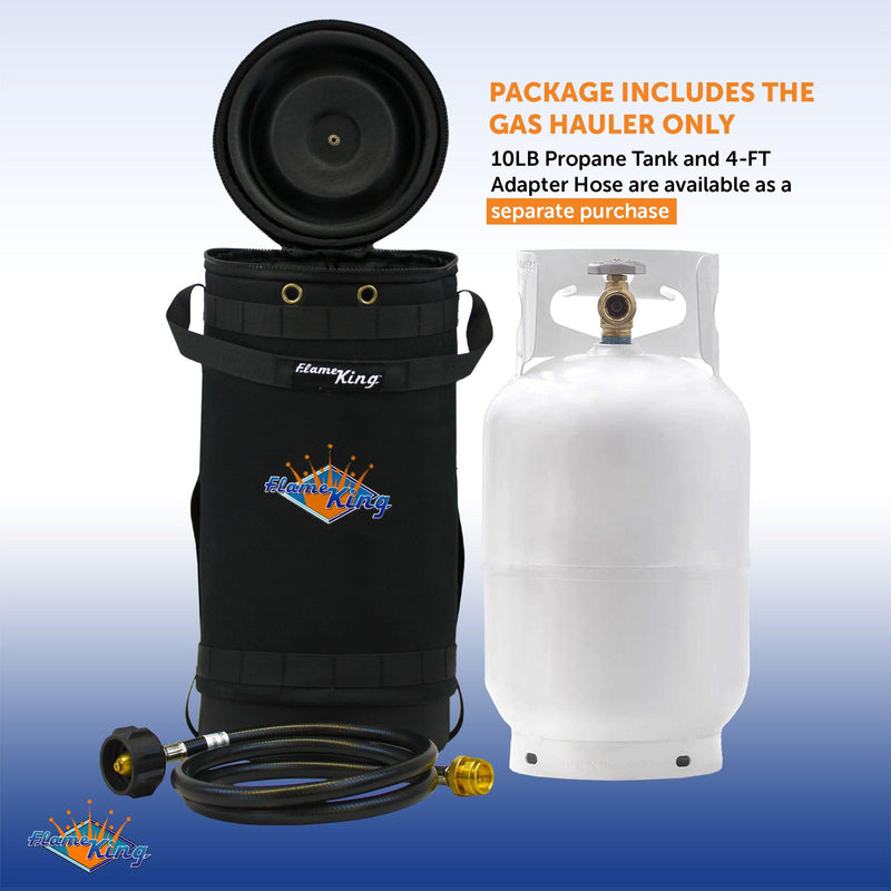 Load image into Gallery viewer, Flame King Propane Gas Hauler for 10lb Propane Tank Insulated Protective Carry Case
