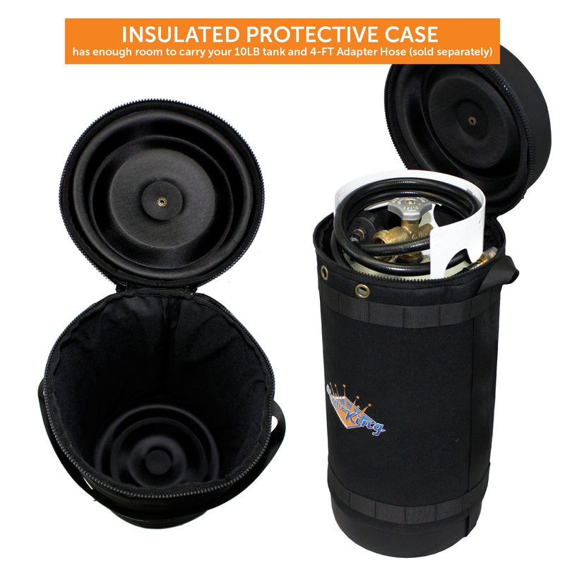 Load image into Gallery viewer, Flame King Propane Gas Hauler for 10lb Propane Tank Insulated Protective Carry Case
