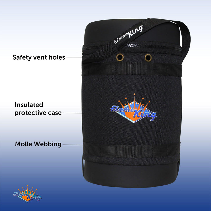 Load image into Gallery viewer, Flame King Propane Gas Hauler for 5lb Propane Tank Insulated Protective Carry Case
