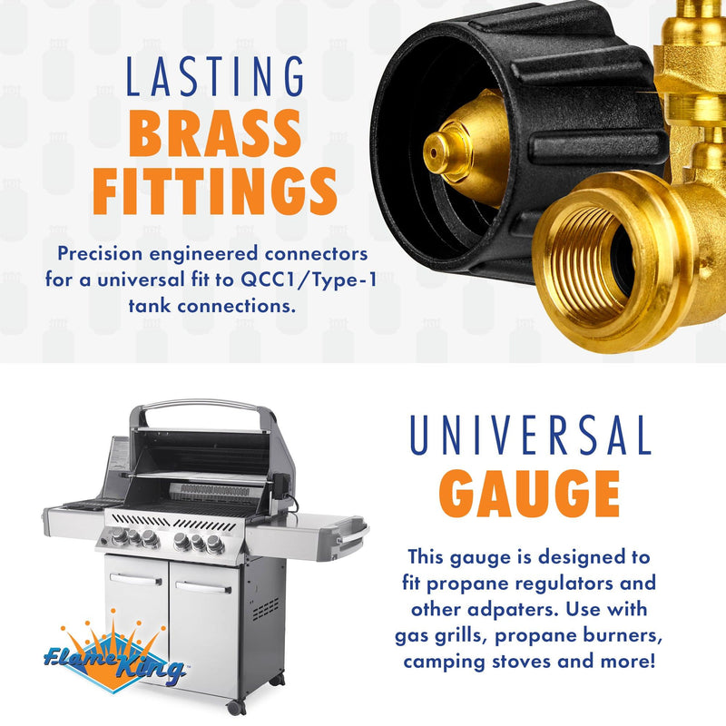 Load image into Gallery viewer, Flame King Propane Gas Level Indicator Check Gauge Meter For Propane Tanks Cylinders
