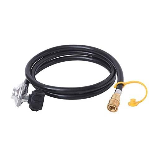 Load image into Gallery viewer, Flame King Propane Regulator Hose with Quick Connect – 6 feet
