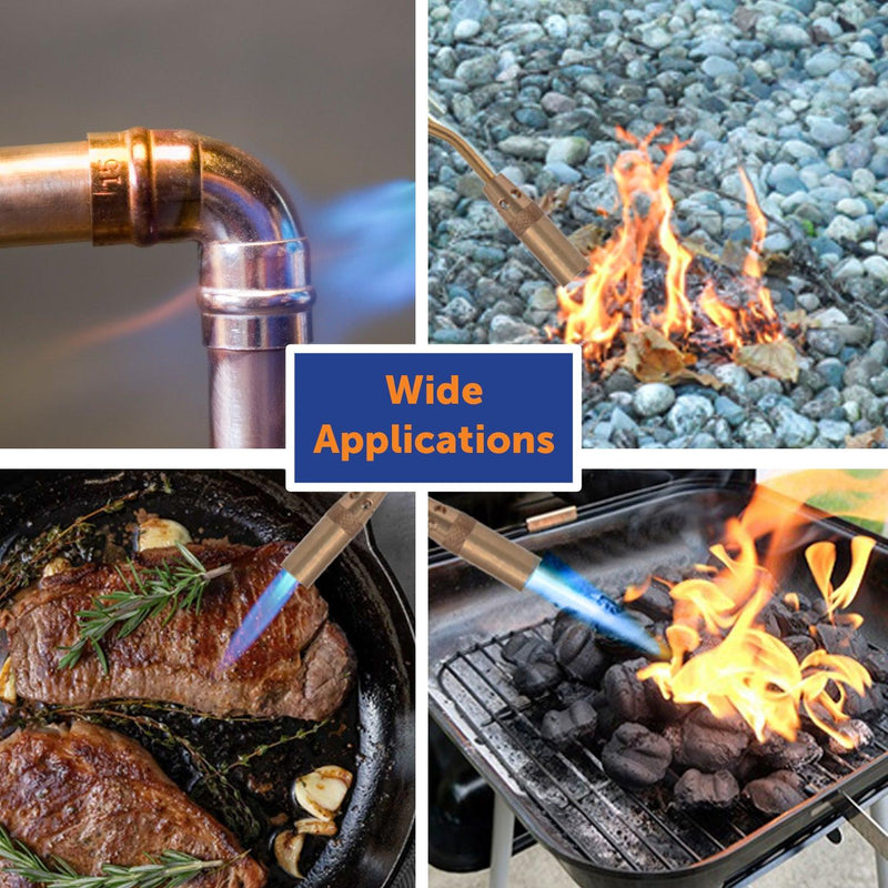 Load image into Gallery viewer, Flame King High Intensity Propane Cooking Searing Torch with Electric Start &amp; Comfort Handle
