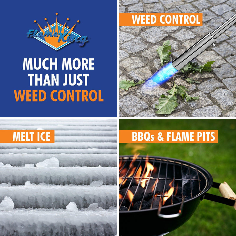Load image into Gallery viewer, Flame King Propane Torch Weed Burner with Integrated Lighter
