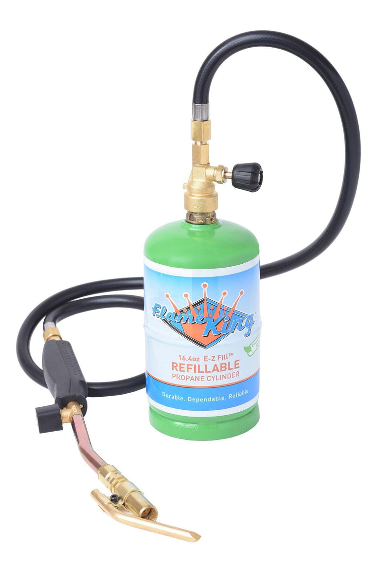 Load image into Gallery viewer, Flame King Propane Torch with 3 Interchangeable Tips
